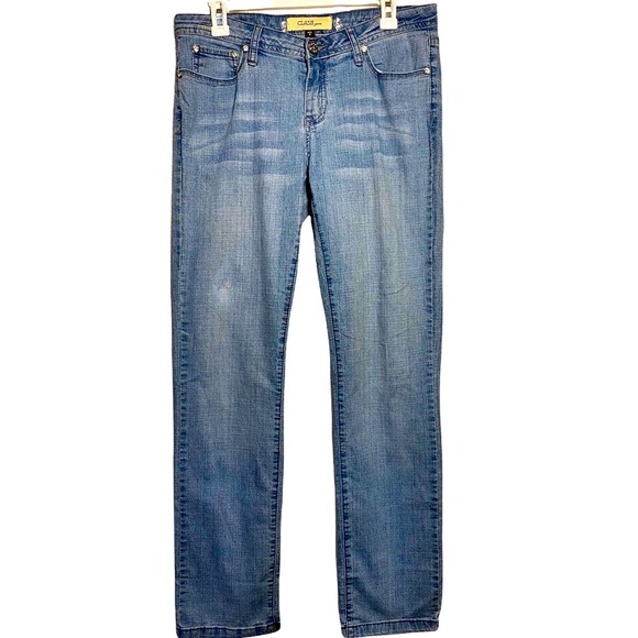 1990s Light Blue Wash Denim Jeans, Boot Cut/ Straight Leg Denim Pants,Blue Jeans - Picture 2 of 15